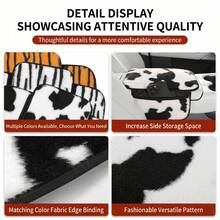 1PC Plush Animal Pattern Car Armrest Pad, Soft & Comfortable, No Storage Pocket/Dual Storage Pocket Design Optional, Elastic Easy Installation, Car Interior Accessory, Suitable For Most Vehicles - Multicolor - View 5