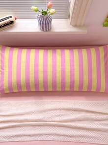 1pc Colorful Stripes Long Pillowcase. Soft Polyester, Fits Bedroom Sofa Pillows. Decorative Cushion Cover, Winter Decor Item. Great Gift For Boys And Girls, All Year Round - Multicolor - View 8