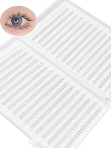1 Box Large Capacity Small Flame Lower Eyelash Book-Style Clustered Wild Cat Faux Flame Natural Slouchy Segmented - View 6