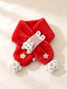 1pc Cute Rabbit Plush Scarf, Versatile Warm Neck Warmer For Autumn/Winter Daily Use - Multicolor - View 12