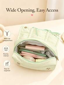Customized Name Makeup Bag, Bridesmaid Wedding Gift, Personalized Travel Makeup Organizer Bag, Women's Personalized Travel Makeup Bag - Multicolor - View 7