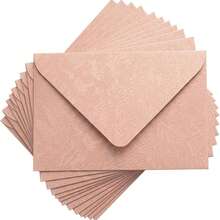10/20/50/100Pcs Blush Pink Tree Grain Texture Envelopes, Specialty Paper Invitation Envelopes For Wedding, Birthday, Baby Shower, Greeting Cards & Gift Cards Card Sleeves Cash Envelopes Stationery - Rectangle - View 3