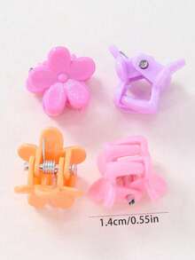 20/30/40/50/100pcs Kids Random Color Macaron Mini Hair Clips, Simple Versatile Daily Wear Hair Accessories - Multicolor - View 6