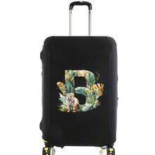 Elastic Luggage Cover, Jungle Tiger Letter Print Luggage Protective Cover, Stretchable Dust-Proof Scratch-Resistant Reusable Travel Cover, Suitable For 18-32 Inch Luggage - Black - View 58