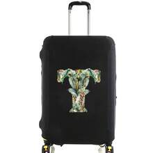 Elastic Luggage Cover, Jungle Tiger Letter Print Luggage Protective Cover, Stretchable Dust-Proof Scratch-Resistant Reusable Travel Cover, Suitable For 18-32 Inch Luggage - Black - View 7
