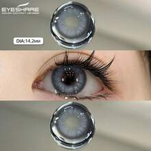 Eyeshare 1 Pair Soft Color Contact Lenses,Gray Contact Lenses, 14.2mm Eye Makeup, Yearly Disposable - Grey - View 5