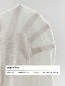 FLEXCHIC Plus Size Stretch Sheer Long Sleeve Scoop Neck Fitted T-Shirt, Valentine's Day White - Putih - View 4