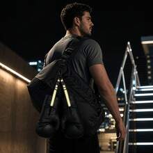 3pcs Double Strap Boxing Glove Rack, Multi-Functional Adjustable, Reflective Trim, Versatile Backpack Accessory, Can Hang Sports Equipment And Shoes - Multicolor - View 3