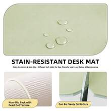 1pc 3.5mm DIY Cuttable Thick Table Mat, For Dining Room And Kitchen Tables, Living Room Coffee Tables, Student Study Desks, Bedroom Dressing Tables, To Protect Table Surfaces, Perfect For Everyday Home Use, As Well As Festive And Birthday Parties - Green - View 6