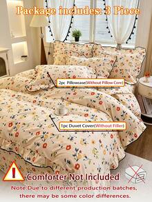Girl Style Lace Trim Skin-Friendly Soft Comfortable 3 Pieces Duvet Cover Set, Suitable For Bedroom And Guest Room - Pink - View 8