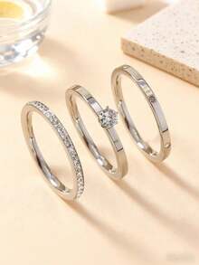 Fashionable Diamond Studded Plain Ring For Women, With A Niche Design And A Light Luxury High-End Feel. It Is A First Accessory For Women - Multicolor - View 5