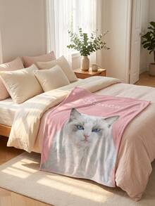 Customized Pet Photo Blanket, Can Print Name And Personalized Photo, A Precious Memorial Gift For Dog Owners. - Multicolor - View 3