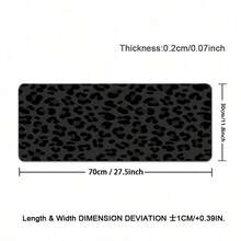 Textured Round Black Leopard Print Extra Large Extended Gaming Mouse Pad And Keyboard Laptop Desk Mat, Non-Slip Base, Fashionable And Practical, Perfect Gift For Friends Mousepad Study Table Mouse Pad For Dsk Desk Decor - View 15