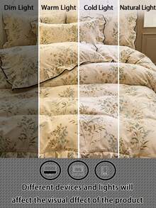Lace Girl Style Skin-Friendly Soft Comfortable 3 Pieces Duvet Cover Set, Suitable For Bedroom, Guest Room - Pastel Green - View 7