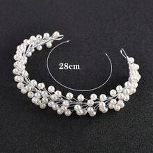 1pc Women's Elegant Handmade Crystal Headband Hair Hoop Bridal Headpiece Suitable For Wedding Party Gift - White - View 6
