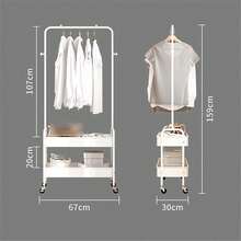 Hygrad Built to Survive Clothes Rack With Wheels Small Wardrobe Rack On Wheels For Bedroom Home - Pink - View 4