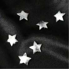 6pcs Star Braid Hair Clips, Gold Metal Wire Bead Hair Clips, Personalized Fashion Hair Accessories - Silver - View 2