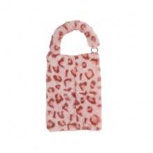 Plush Leopard Print Car Tissue Box, Hanging Car Seat Tissue Holder, Detachable Hook Tissue Bag, Vintage Style Car Storage Box, Women's Car Interior Decoration - A - View 12
