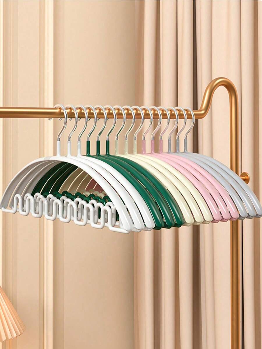 Wavy Accessory Hangers, Space-Saving Non-Slip Closet Organizer For Tank Tops, Scarves, Belts And Camisoles - Multicolor - View 1