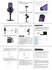 1個 USB 插頭 RGB 電競電容式麥克風，即插即用電腦麥克風，具備降噪、一鍵靜音、回聲音量控制、旋轉增益旋鈕，適用於直播、播客、遊戲、語音聊天 - 粉色 - 查看 11