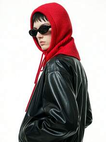 1 buah Balaclava Rajut dengan Tali Serut yang Dapat Diatur, Gaya Streetwear Keren, Fungsional, Kasual, dan Personal, Tekstur Rajut Bergaris Vertikal, Desain Bukaan Satu Sisi, Perlindungan Menyeluruh Terintegrasi untuk Kepala dan Leher, Tali Serut di Bagian Bawah untuk Penyesuaian Kekencangan, Cocok untuk Berbagai Lingkar Kepala, Efektif Menghalangi Angin Dingin, Cocok untuk Bersepeda di Luar Ruangan Musim Dingin, Ski, Pakaian Sehari-hari, Pesta Tema, Tampilan Rapi dan Menarik, Aksesori Penutup Kepala Hangat yang Praktis dan Terintegrasi - Beraneka warna - View 1