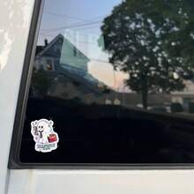 Cute Holographic Ghost Work Sticker, "Due To Unfortunate Circumstances I Am At Work" Funny Office Humor Decal For Laptop, Water Bottle, Car Window, Notebook & Phone Case, Halloween Decoration Sticker - Star Film - View 8