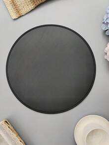 1pc/4pcs, 15 Inch Solid Color Round Faux Leather Placemats, Waterproof & Oil-Resistant, Washable Table Decor Mats, Non-Slip & Durable Western Style Placemats; Suitable For Restaurants, Cafes, Homestays; Perfect For Holidays, Parties, Gatherings, Birthdays, Weddings, Dinners. - Multicolor - View 6