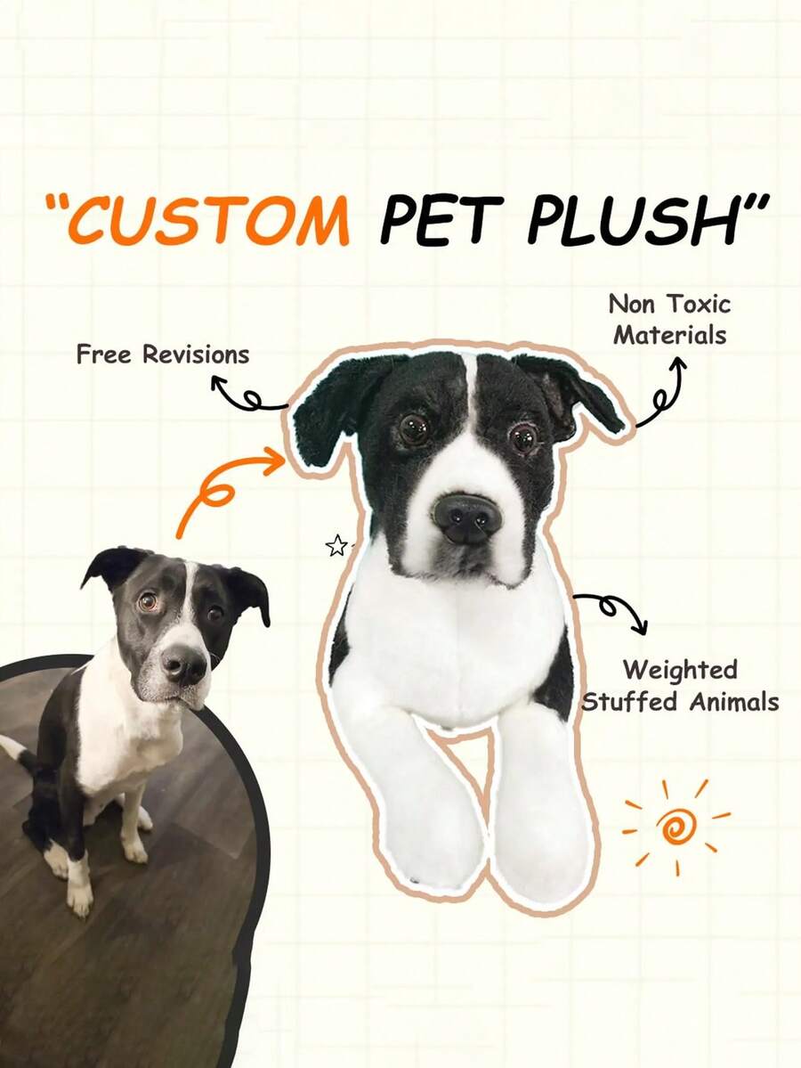 Custom Pet Plush Toys, Custom Pet Photo Pillows, Personalized 3D Dog Or Cat Pillows. - Multicolor - View 1