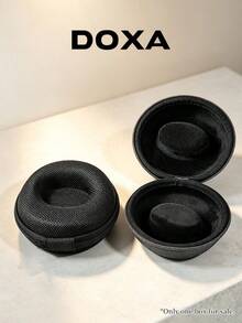DOXA品牌標誌圓形手錶保護殼，耐磨防潮，便攜式單隻手錶禮品收納盒，適合手錶收藏家 - 黑色 - 查看 3