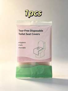 1pc Portable Disposable Toilet Seat Cover, Individually Wrapped Soft Hygienic Toilet Protector, Fits Most Toilets, Travel Essential For Hotels, Airplanes, Camping, Public Restrooms, Blocks Bacteria, More Peace Of Mind When Using Toilets On The Go, Compact Storage - View 8