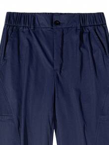 1pc Men's Camping Hiking Long Pants, Button Fly, Travel Outfit Pants - Royal Blue - View 5