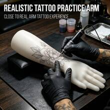 KVM 1PC Silicone Tattoo Practice Arm,Lifelike Fake Skin Tattoo Training Model, Soft &Silicone Tattoo Practice Skin, For Linework & Gradient Shading Practice,Holiday Gift For Beginner & Professional Tattoo Artists,Halloween, Tattoo Supplies - View 5