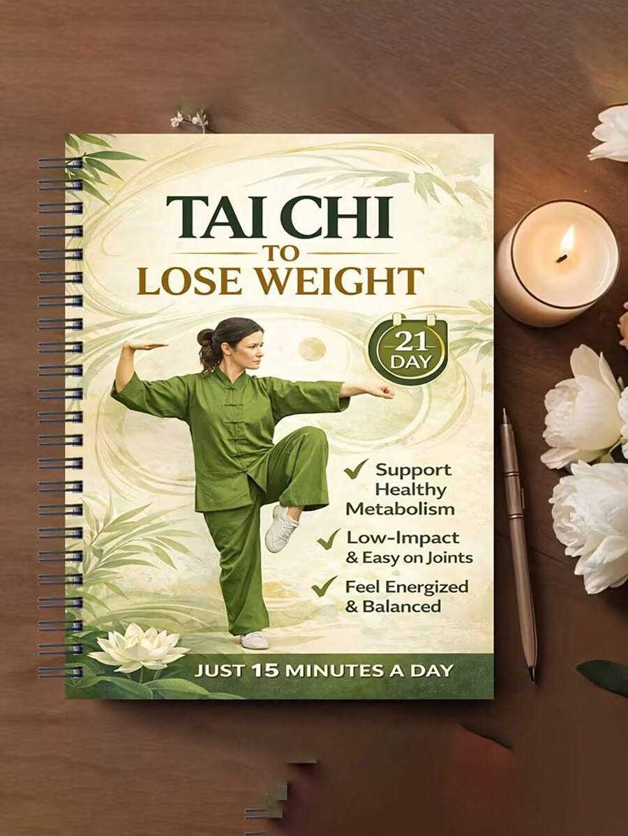 1件 28天太極走減重計畫:每日僅需10分鐘,原版英文版附簡化動作插圖+飲食計畫記錄表,適合長者與初學者,長者椅子運動 - 彩色 - 查看 1