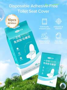 Cofoe Disposable Toilet Seat Covers, Anti-Slip Self-Adhesive Mat For Travel, Individually Wrapped Portable Paper Covers For Hotels & Public Restrooms - View 2