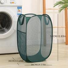 可折疊彈跳式網格洗衣籃，透氣大容量收納籃附提把，髒衣玩具收納籃，適用浴室、宿舍、居家使用 - 查看 20