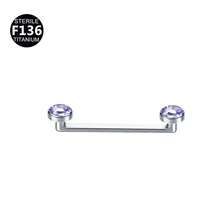 1 buah Kuku Implan Kulit Sudut Siku Dua Ujung G23 Titanium Tertanam dengan Lapisan Berlian Ceko, Perhiasan Tusuk Paduan Titanium - Penanaman kuku (1 set) - View 19