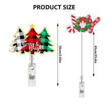 1pc Retractable Badge Reel With Clip - Santa Claus Design, Nurse Gift - Perfect Medical Office Accessory For Nurses, Ideal Gift, Holiday Accessory, Durable Clip, Workplace Essential, - Random Style - View 2