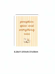1pc Frameless Pumpkin Spice Autumn Cozy Rustic Kitchen Living Room Wall Art Canvas Poster For Dorm Back To School Gift - Frameless - View 14