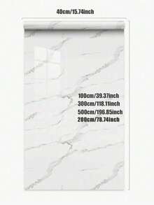 1 Roll Of White Marble Pattern Self-Adhesive Sticker - Waterproof, Oil Resistant, Peel Off And Paste Design, Easy To Install - Very Suitable For Living Rooms, Kitchens, Tabletops, Stove Tops And Furniture Renovation, With Aesthetic Appeal - View 8