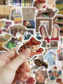 53pcs Artistic Painting Stickers For Adults Teens Sticker Enthusiasts Back-To-School Season Halloween Scrapbooking Journaling Laptops Skateboards More Decor, Add A Fun Touch To Your Devices! - Artistic Painting - View 7