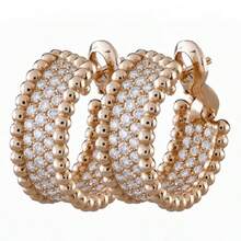Luxurious Romantic Gold-Tone Heart-Shaped Ear Clips - Gold - View 1