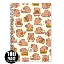 Charming Capybara Design Spiral Notebook - Durable Hardcover College Ruled Notebook, Perfect For Work And Education, Great Gift For Women, Educators And Learners, Teacher Gift - Multicolor - View 1