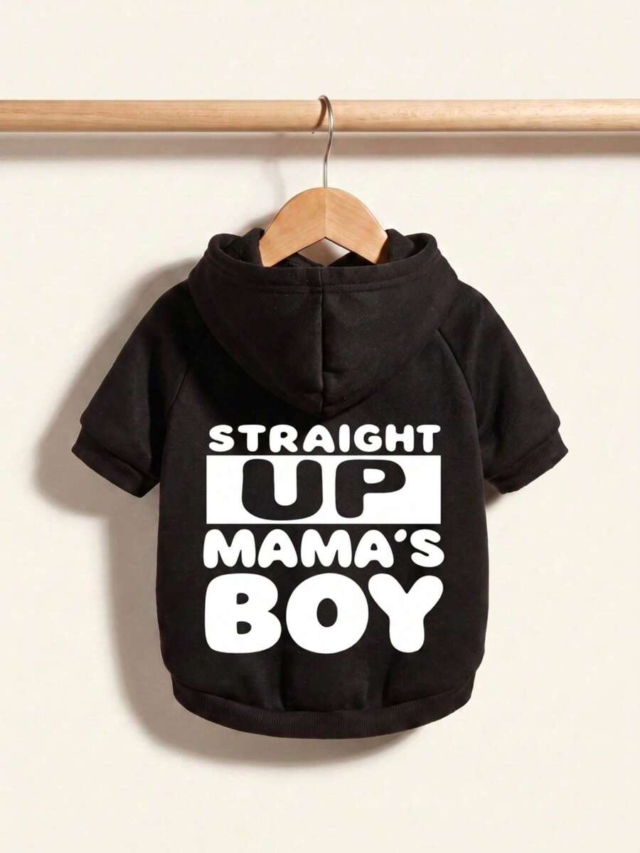 LUCKIE LABO 1pc STRAIGHT UP MAMA'S BOY Printed Pet Sweatshirt, Anti-Flea, Reduces Shedding, Insulated & Breathable, Suitable For Cats And Dogs, Indoor And Outdoor - Multicolor - View 1