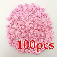 (100 Pieces/Bag) 1cm Handmade Rose Ribbon Mini Rose Wedding Dress Decoration, Hat DIY Accessories - Mixed Colors - View 20