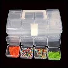 32pcs Plastic Storage Box Set, DIY Handmade Beading Accessories Organizer, Multi-Functional Portable Storage Box, Home Storage, Sewing Supplies Organizer, Suitable For DIY Crafts, Beads, Jewelry And Nail Art Supplies - Multiple Styles - View 6