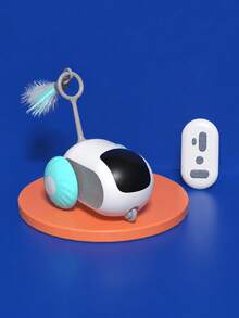 Interactive Cat Chase Toy, Remote Control Toy, Kitten Chaser Toy With Feathers, Kitten Chase Toy, Exercise And Educational Toy With Remote Control, Rechargeable - Multicolor - View 11
