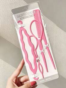 Multifunctional Hair Styling Set - Hair Pulling Needle + Pointed Tail Comb Set - Women's Braiding Tools Set - Multi-color - View 9