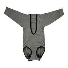 Virellio Grey Dog Post‑Surgery Recovery Suit, Back‑Zipper Stretch Polyester Suit Prevent Licking Wound Protection Alternative To E‑Collar For Pet Healing - Grey - View 8