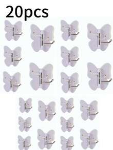Heavy Duty Rotating Butterfly Wall Hook With Adjustable Wings And Triple Prong Hook, Suitable For Bathroom And Kitchen, Used For Hanging Towels And Kitchen Utensils - Multicolor - View 7