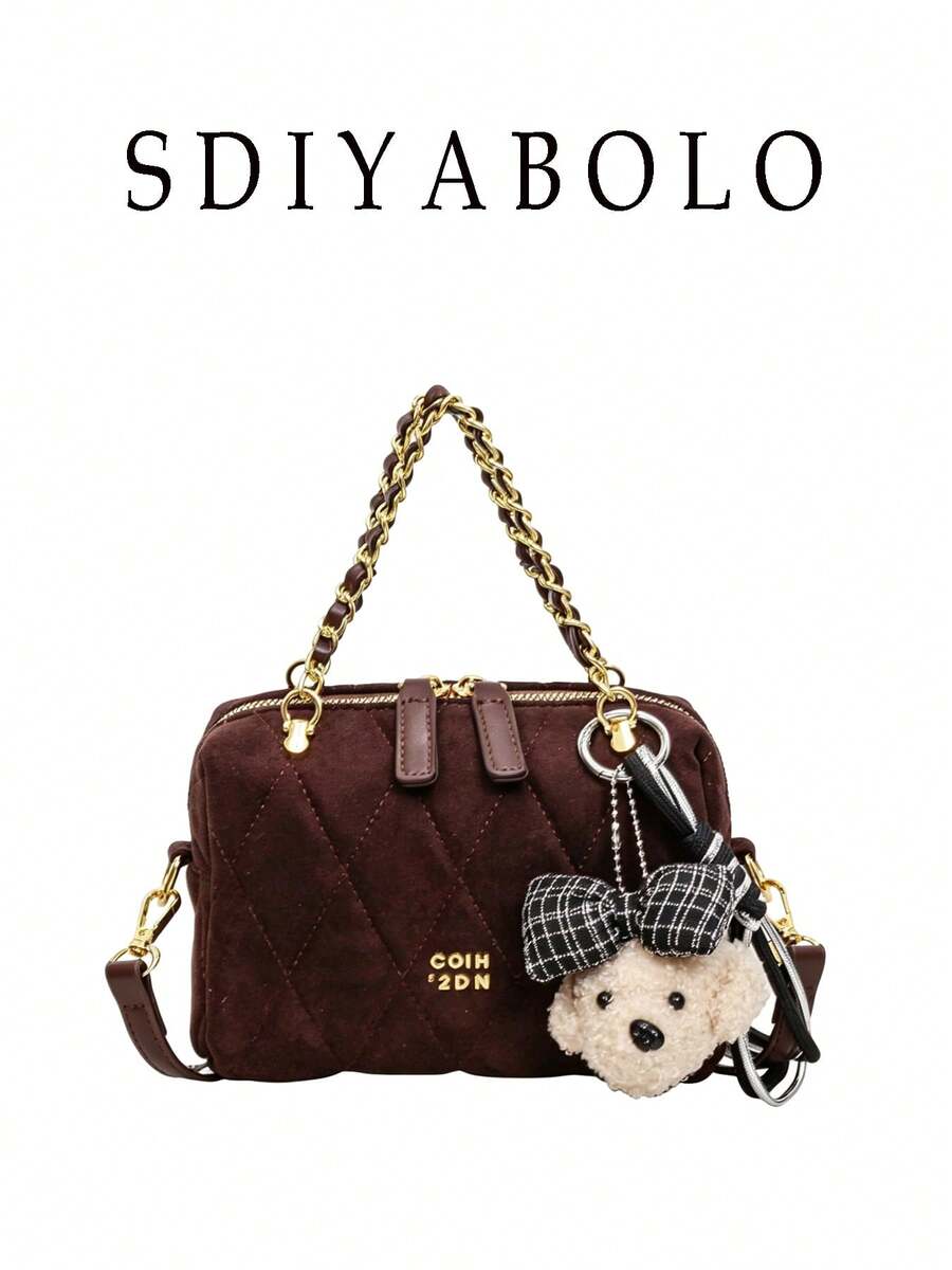Women's New Spring Fashion Quilted Chain Handbag Small Square Crossbody Bag Versatile